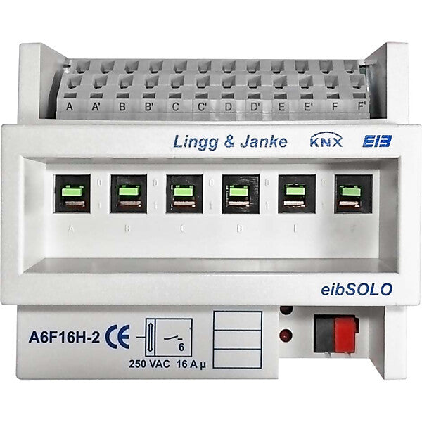 Lingg & Janke Schaltaktor 6-fach 16A 250V 6TE A6F16H-2